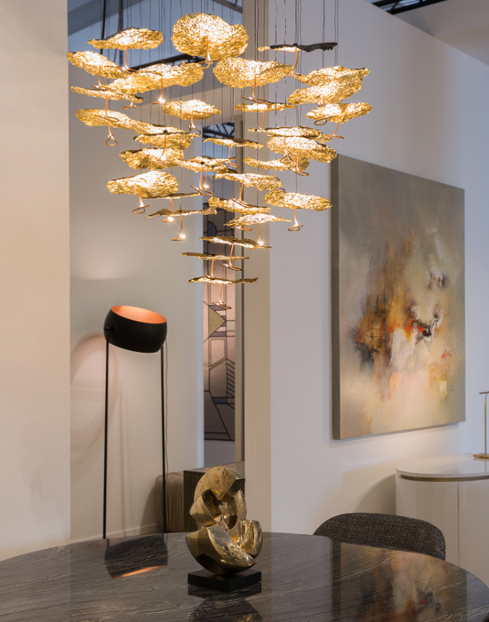 Catellani & Smith  Gold Moon Chandelier Hanging