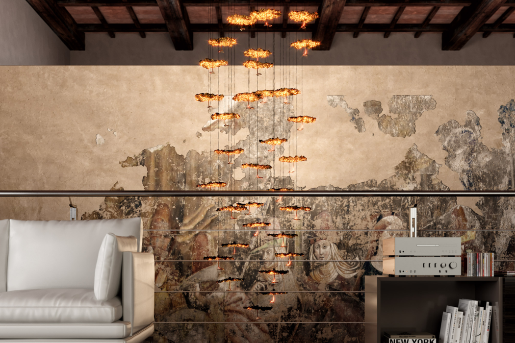 Catellani & Smith  Gold Moon Chandelier Hanging